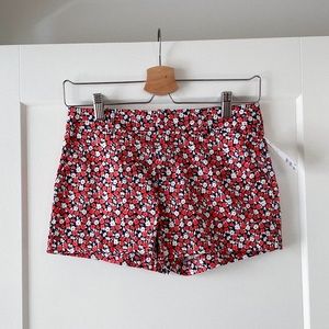 H&M red and blue floral shorts